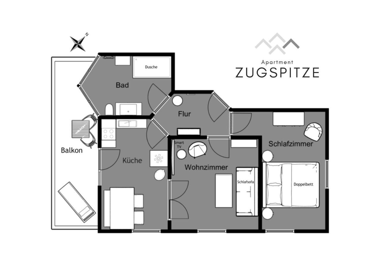 Das Bergquartier - Ferienwohnung Zugspitze Oberau  Exterior foto